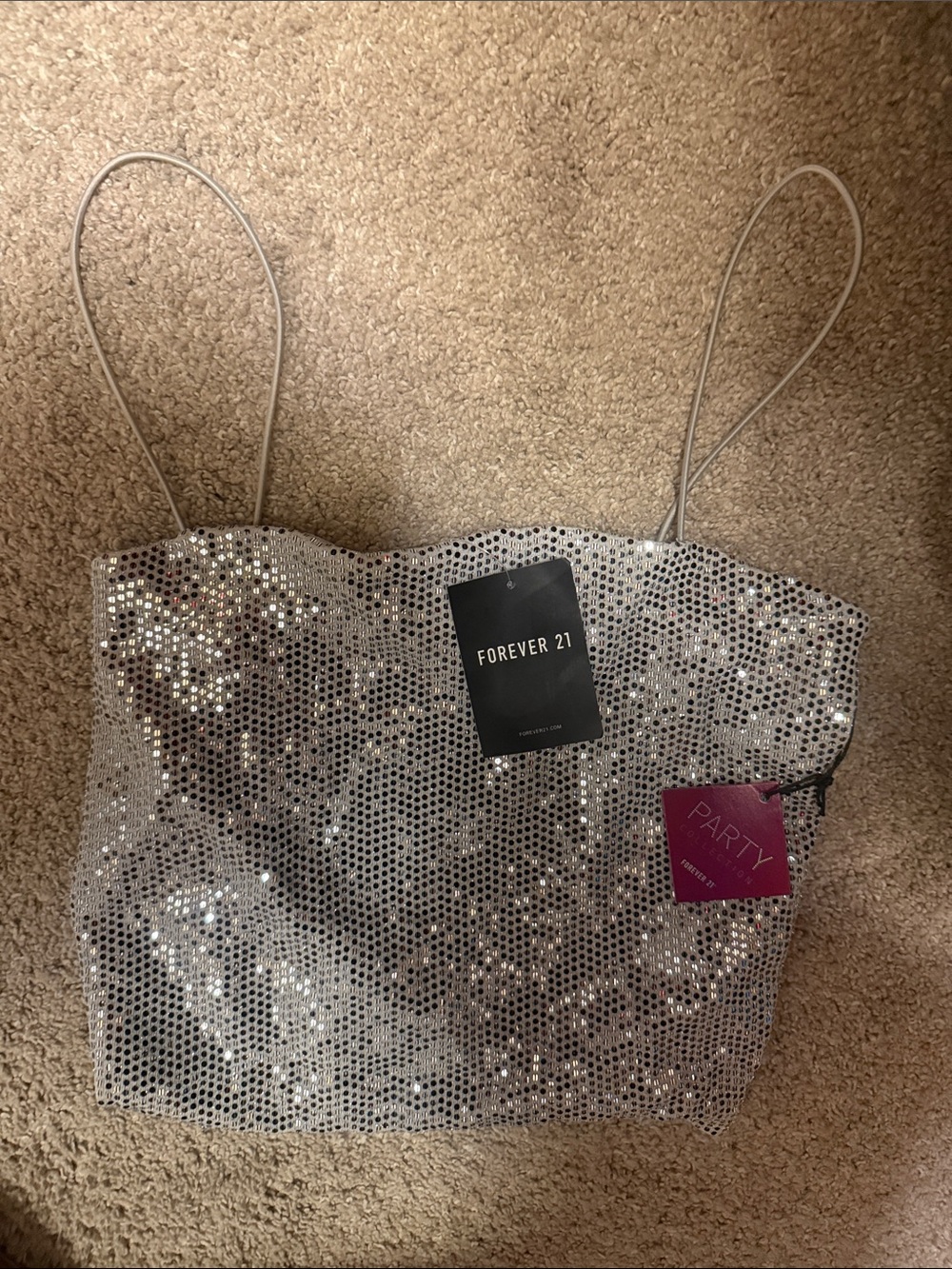 Forever 21 Silver Sequin Mini Bag